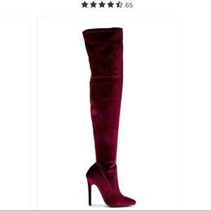 Super sexy over the knee velvet heels